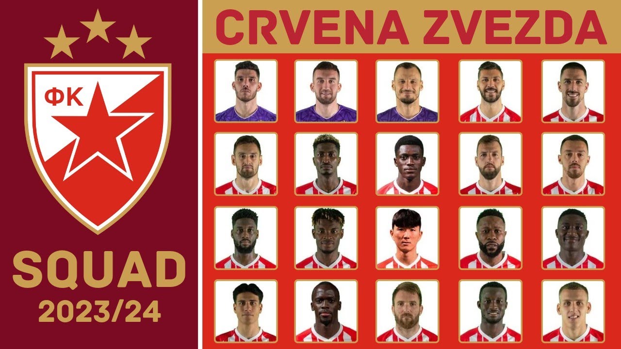 FK CRVENA ZVEZDA Squad Season 2023/24, Red Star Belgrade