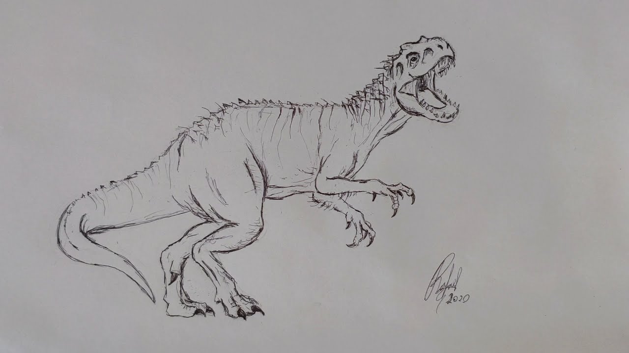 Desenho de Indominus Rex para colorir