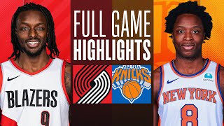 Game Recap: Knicks 112, Trail Blazers 84