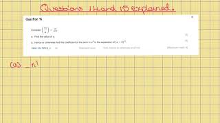 Binomial expansion questions 14 and 15 explained