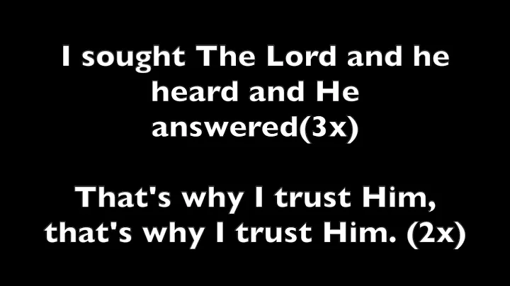 I Trust In God Instrumental/ Lyric Video!