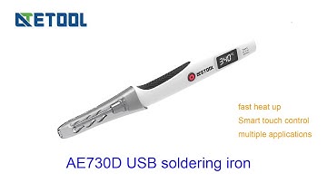 ATETOOL AE730D usb soldering iron operation demo