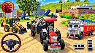 Driving JCB & Loading Stone From Dumper Truck tractor in game 🚜 | Indian Vehicles Simulator 3D /P8 screenshot 5