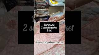 Ac set with blanket and pillow cover king size and reversible #handloom
