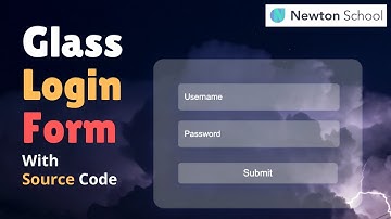 Glassmorphism Login Form using Html & CSS  | With Source Code