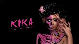 Skull Butterfly Facepainting Make up