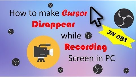 How to make Cursor/mouse Disappear while recording in OBS