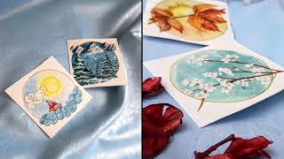 Dört mevsim Suluboya Çalışması | ilkbahar yaz sonbahar kış | #watercolor #suluboya #mevsimler