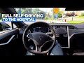 Tesla Full Self-Driving to a Hospital