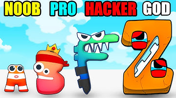 NOOB vs PRO vs HACKER vs GOD Merge ABC Lore Letter Run