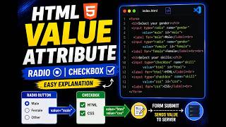 HTML Value Attribute Explained | Radio Button & Checkbox Tutorial for Beginners