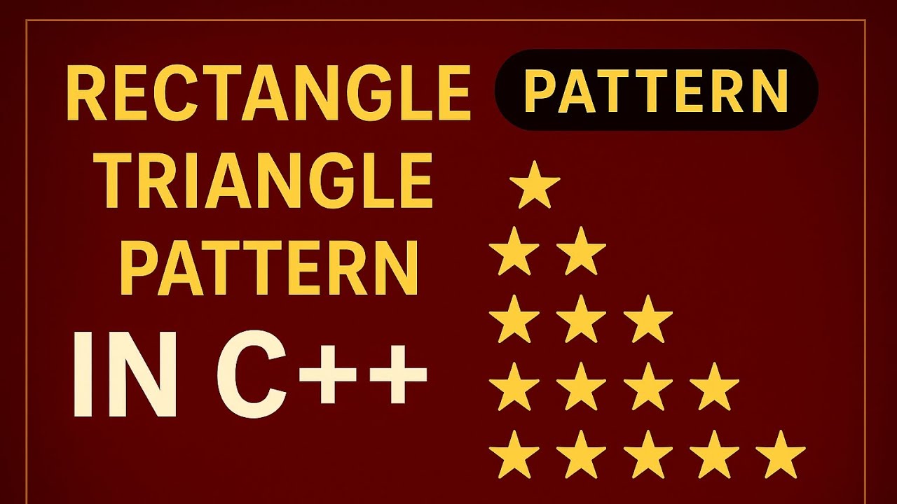 Ractangle triangle pattern in C++ : Loops in C++ : pattern printing ...