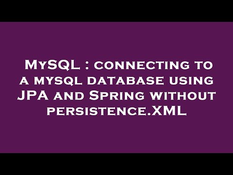 MySQL : connecting