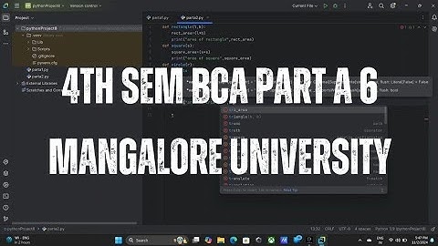 4th sem BCA Part A 6| PYTHON LAB |Mangalore university |#mangaloreuniversity #bca #vita  #python