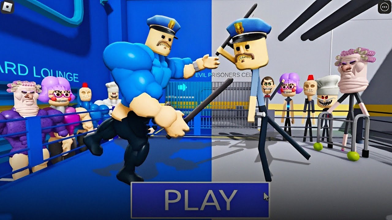 STRONG vs WEAK POLICE Prison Run OBBY! Who Escapes First? (#Roblox)