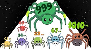 Famous Spider Evolution Runner - Level Up Last Spider Max Level Gameplay Insect - Evolution Run New Update Net Worth
