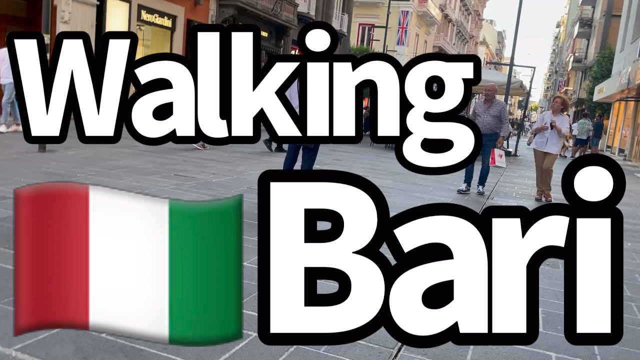 Virtual Visit to Bari Italy!  Walk Bari’s Main Shopping Street, Via Sparando Da Bari