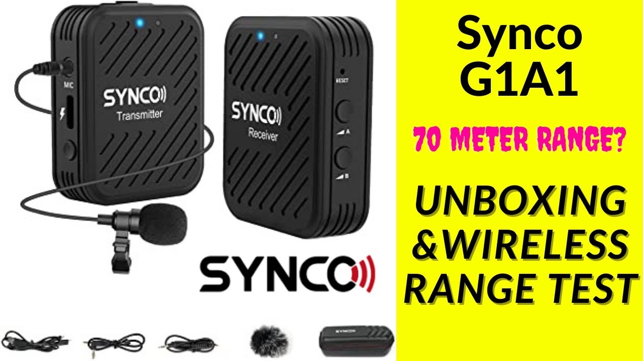Synco G1A1 Wireless Microphone Unboxing & Wireless Range Test YouTube