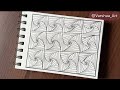 Simple Zentangle Pattern For Beginners | How To Draw Zentangle Pattern | Step By Step