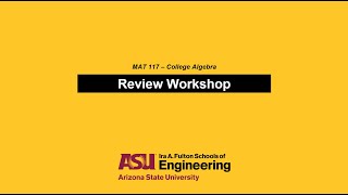 MAT 117 - Review Workshop 1