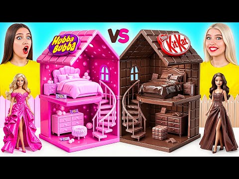 Building an Amazing Dollhouse | Bubblegum vs. Chocolate Bubba DO Challenge