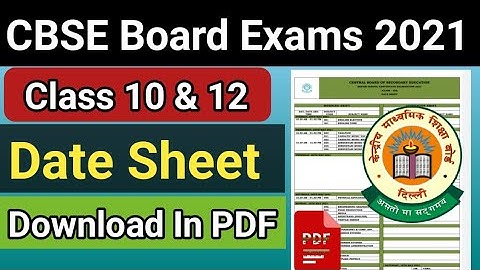 CBSE 10th||12th Exam Date Sheet 2021||How to Download CBSE 10th and 12th Datesheet||Target Railway