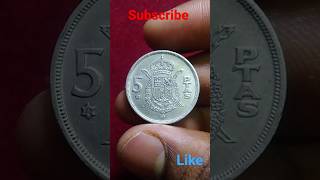 Spain 1975 Old 5 Ptas Coin