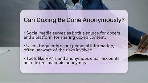 Can Doxing Be Done Anonymously? - Everyday-Networking