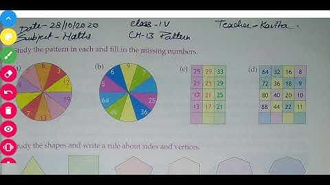 Class 4 ... Chapter 13 ( Part 4 ) Patterns 28 October 2020