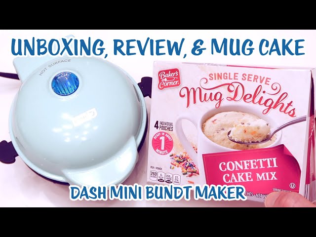 Dash Mini Bundt Maker Unboxing Review And Making A Mug Cake 