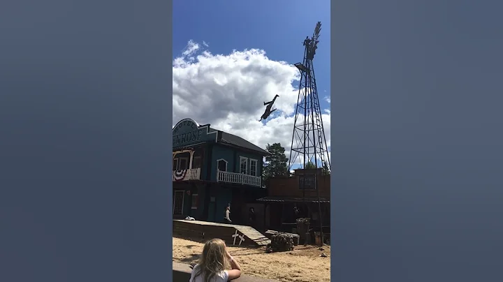 Stuntman Robert Follin takes a 12 meter fall at Hi...