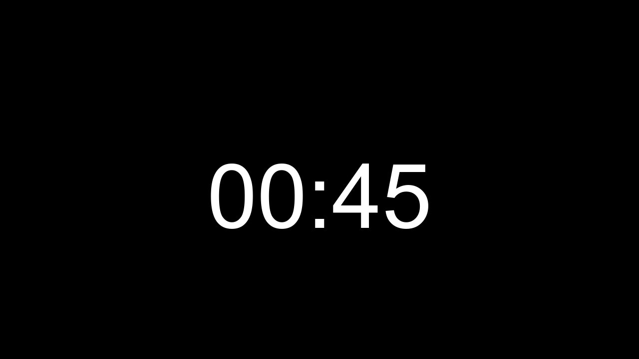 45 Second Timer ⏱️ | Study & Focus Countdown