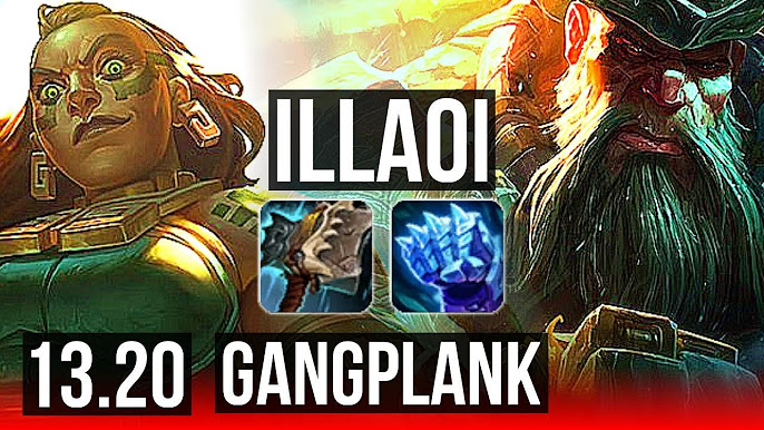 ILLAOI vs GANGPLANK (TOP), Rank 3 Illaoi, 9 solo kills, 2.2M mastery, NA  Grandmaster