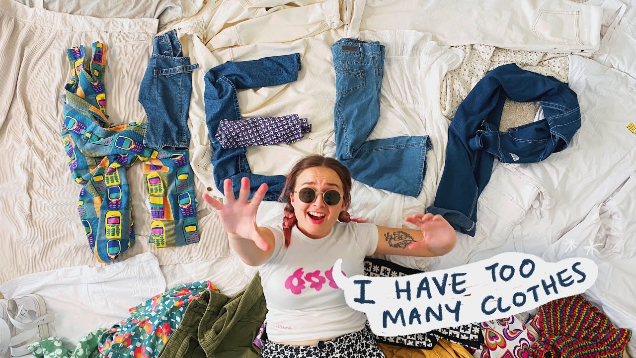 EXTREME CLOSET CLEANOUT trying on ALL my clothes - YouTube