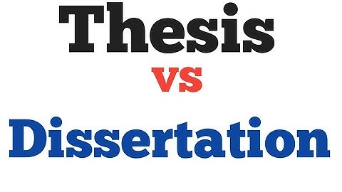 Thesis vs dissertation | research methodology tv