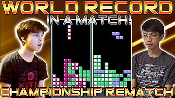 Tetris World Championship Final Rematch Results in a (former) WORLD RECORD!? [Dog vs Andy]