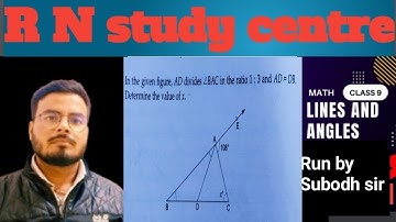 In the given figure,AD divides, angle BAC in ratio 1:3 and AD=DB Determine the value of x