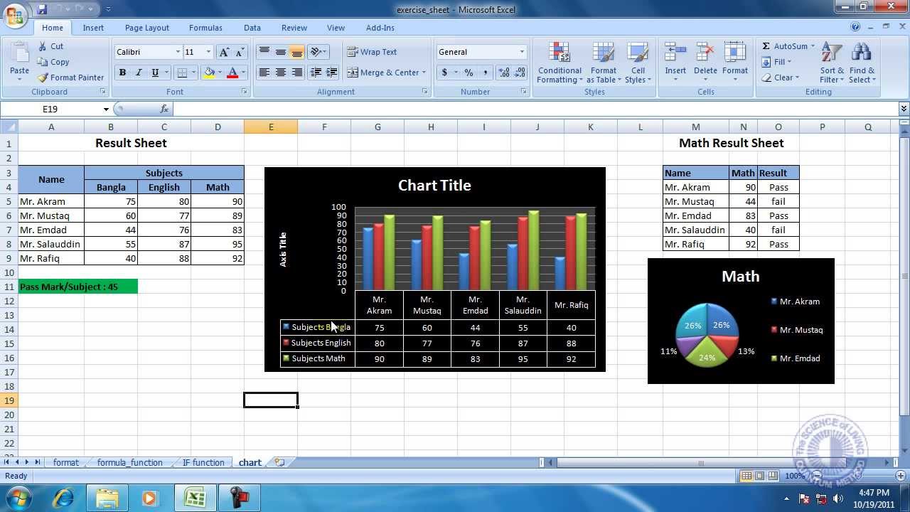 Ms Office Excel 2007 Bangla Tutorial 2 Youtube