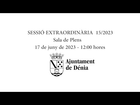 Sessió extraordinària Dénia 15-23