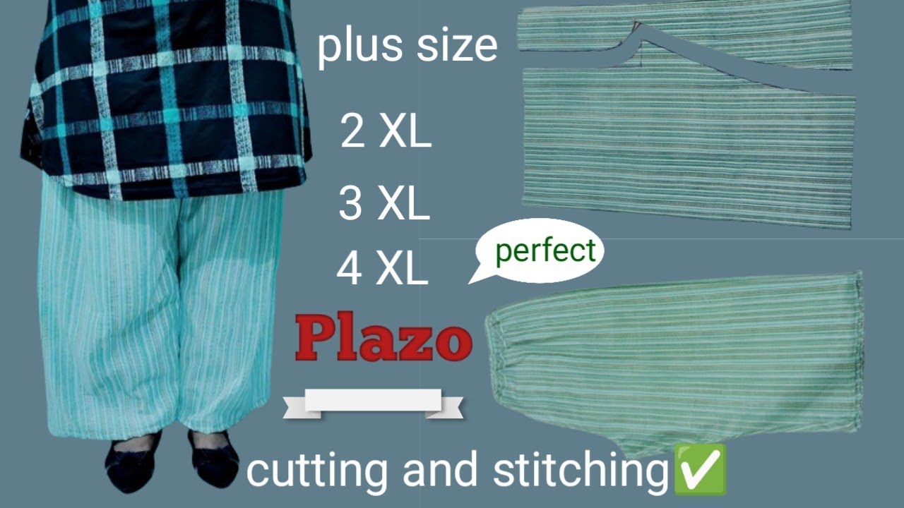 plus size plazo 2XXL 3XXL 4XXL kisi bhi size ka plazo cutting and