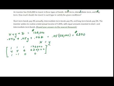 A Finance Application of Gaussian Elimination - YouTube