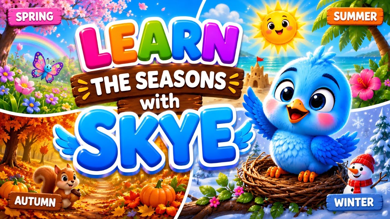 Learn the Seasons with Skye 🍂🌸☀️❄️ | A Fun Kids Learning Adventure