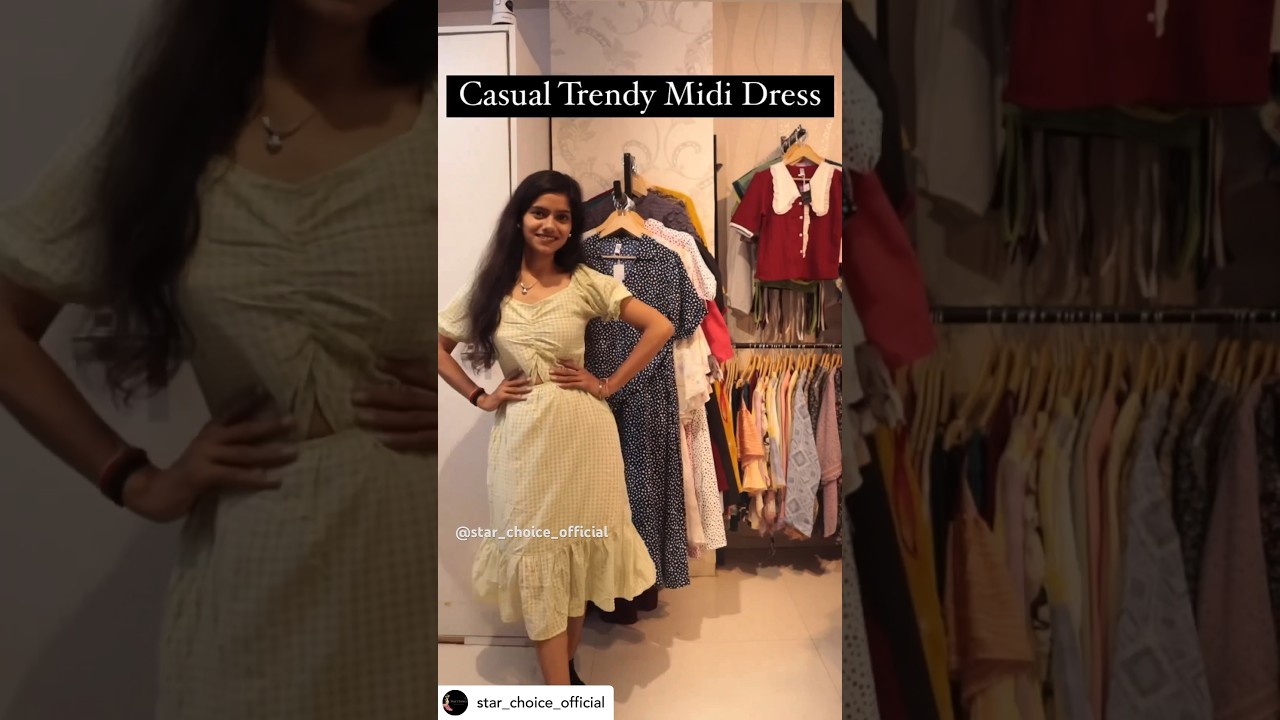 Casual Trendy Midi Dress | New Arrivals 💫 at Star Choice | 