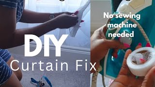 Fix Your Curtains At Home No Sewing Required Diy Tutorial
