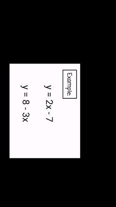 Solving linear simultaneous equations using graphs - Part 01 - YouTube
