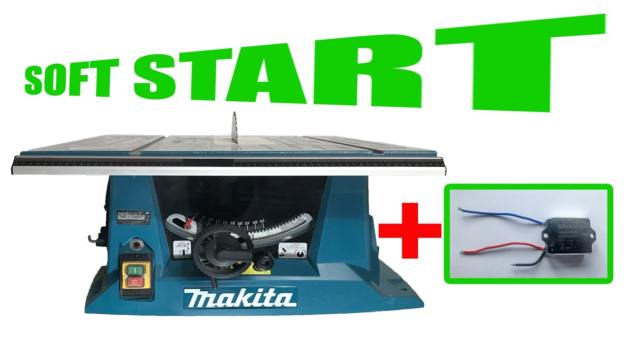 How I added soft start to my Makita MLT100 table saw - YouTube