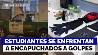 Estudiantes Y Profesores Frustran Incidentes En Liceo Lastarria Se Enfrentaron A Encapuchados