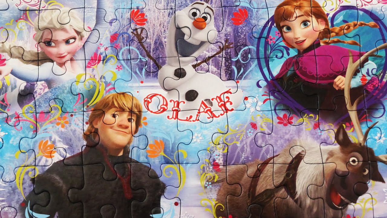 Disney FROZEN Puzzle Games Rompecabezas de toys for kids Jigsaw Puzzles ...