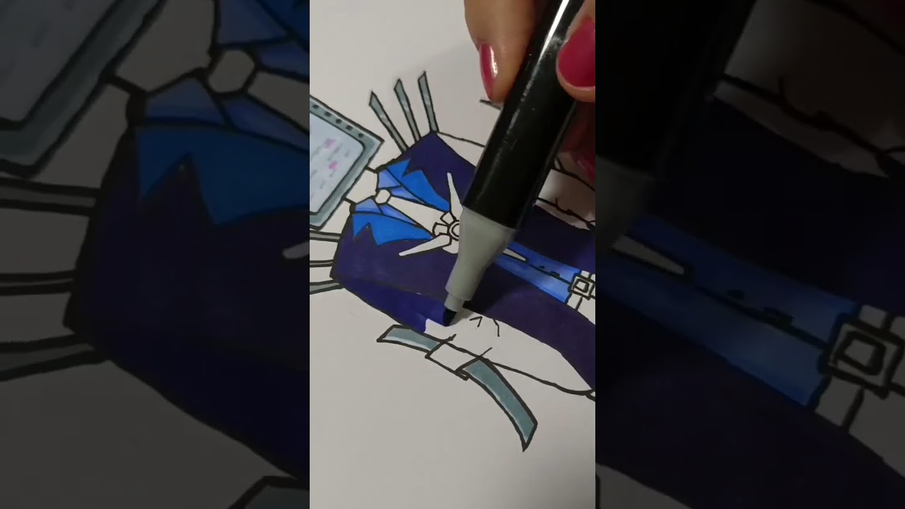 Speed coloring TV Man - Skibidi Toilet to entertain you in 22 seconds.