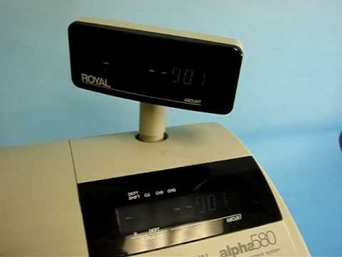royal alpha 580 electronic cash register at auctionbayonline com